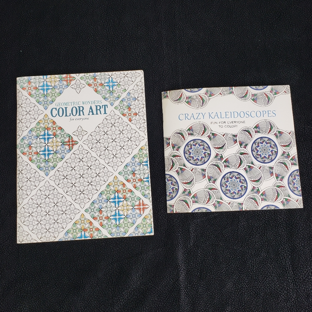 Geometric Wonders and Crazy Kaleidoscopes Coloring Books!